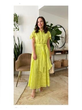J.Crew Eyelet Tie Waist Dress
